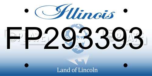 FP293393 Illinois License Plate