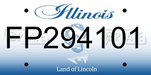 FP294101 Illinois License Plate