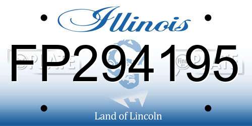 FP294195 Illinois License Plate