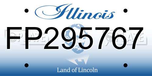 FP295767 Illinois License Plate