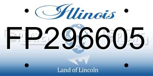 FP296605 Illinois License Plate