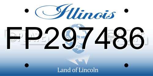 FP297486 Illinois License Plate