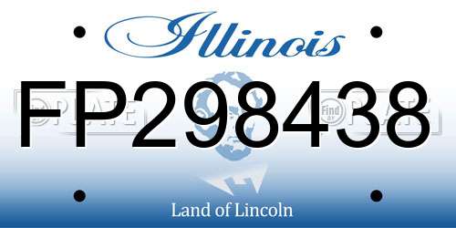 FP298438 Illinois License Plate