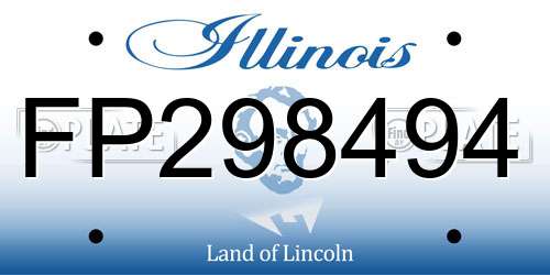 FP298494 Illinois License Plate