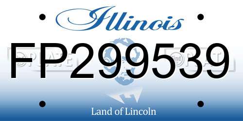 FP299539 Illinois License Plate