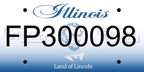 FP300098 Illinois License Plate