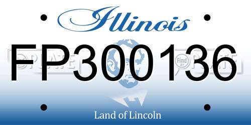 FP300136 Illinois License Plate