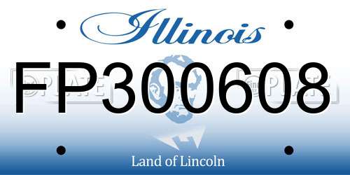 FP300608 Illinois License Plate