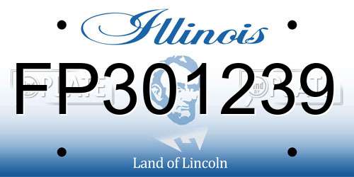 FP301239 Illinois License Plate