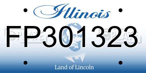 FP301323 Illinois License Plate
