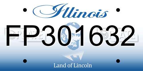 FP301632 Illinois License Plate