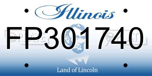 FP301740 Illinois License Plate