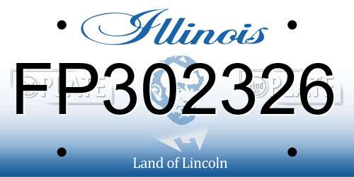 FP302326 Illinois License Plate