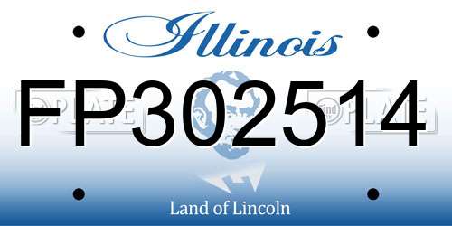 FP302514 Illinois License Plate