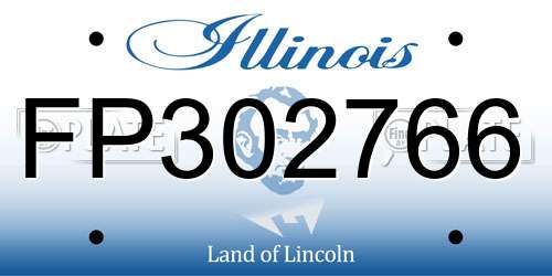 FP302766 Illinois License Plate