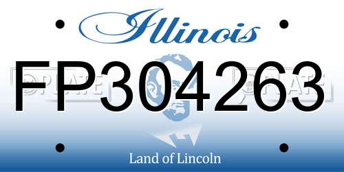 FP304263 Illinois License Plate