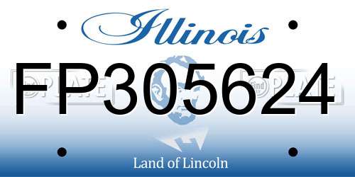 FP305624 Illinois License Plate
