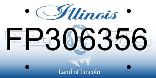 FP306356 Illinois License Plate