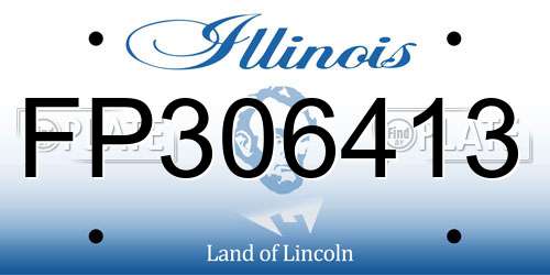 FP306413 Illinois License Plate