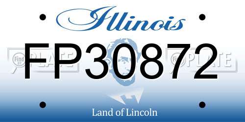 FP30872 Illinois License Plate