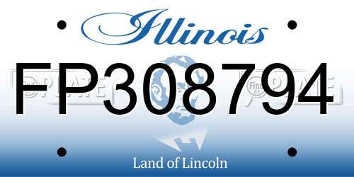 FP308794 Illinois License Plate