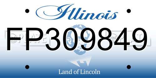 FP309849 Illinois License Plate