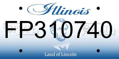 FP310740 Illinois License Plate