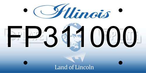 FP311000 Illinois License Plate