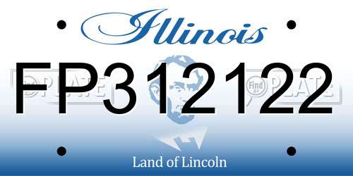 FP312122 Illinois License Plate