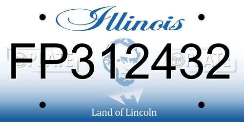 FP312432 Illinois License Plate