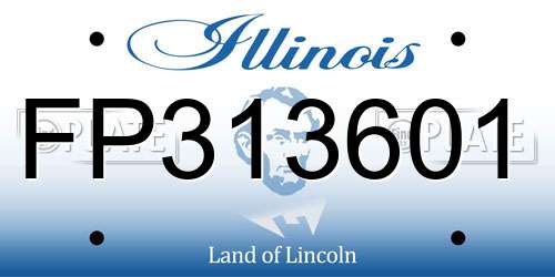 FP313601 Illinois License Plate