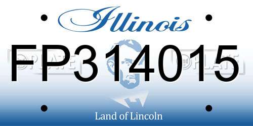 FP314015 Illinois License Plate