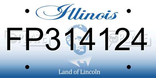 FP314124 Illinois License Plate
