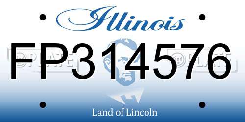 FP314576 Illinois License Plate