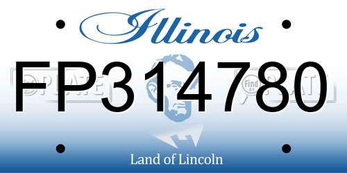 FP314780 Illinois License Plate
