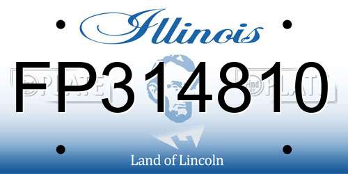 FP314810 Illinois License Plate