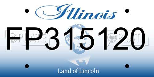 FP315120 Illinois License Plate