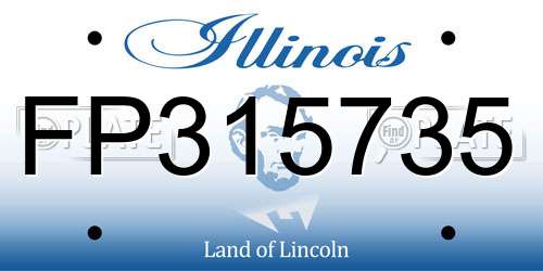 FP315735 Illinois License Plate
