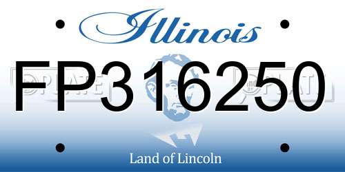 FP316250 Illinois License Plate