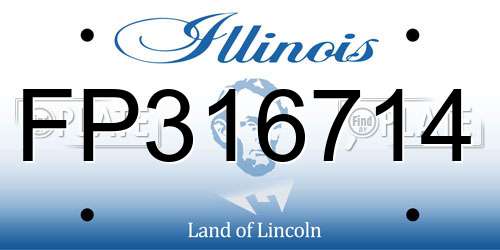 FP316714 Illinois License Plate
