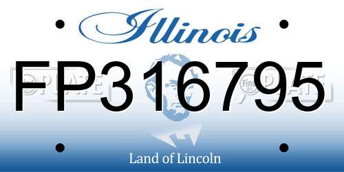FP316795 Illinois License Plate