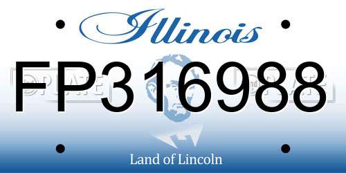 FP316988 Illinois License Plate