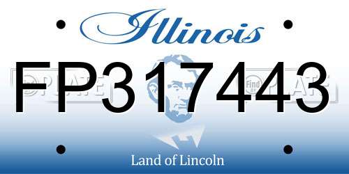 FP317443 Illinois License Plate