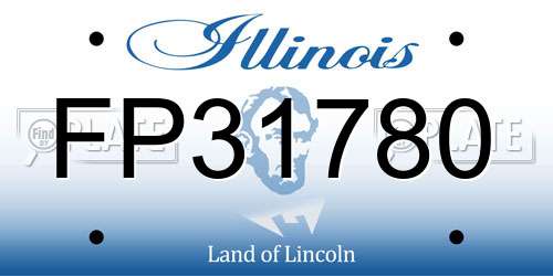 FP31780 Illinois License Plate