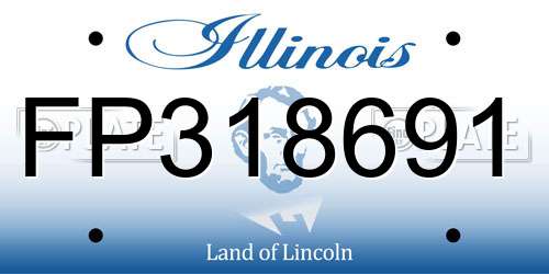 FP318691 Illinois License Plate