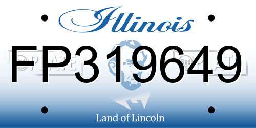 FP319649 Illinois License Plate