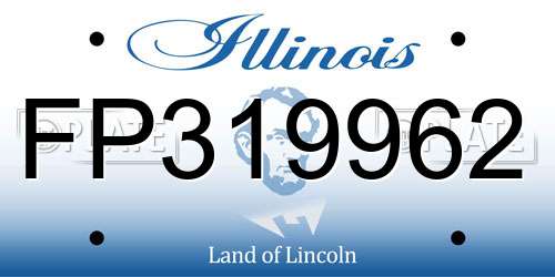 FP319962 Illinois License Plate