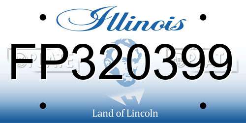 FP320399 Illinois License Plate