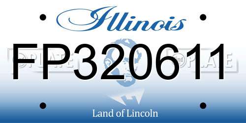FP320611 Illinois License Plate