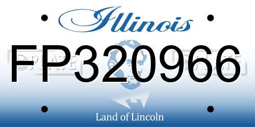 FP320966 Illinois License Plate